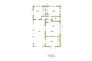 Floor Plan - Main Floor for Mediterranean House Plan #1106-111 - 3 bed, 1 bath