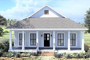 Dream House Plan - Farmhouse Exterior - Front Elevation Plan #44-222