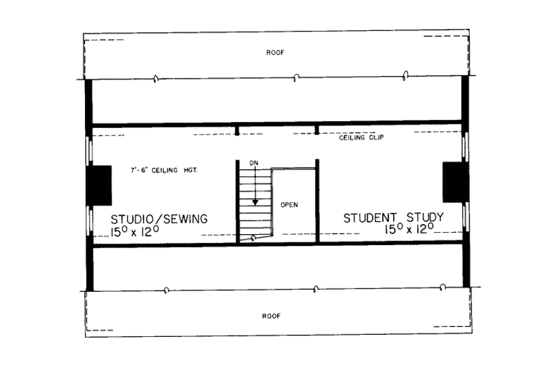 Home Plan - Floor Plan - Other Floor for Colonial House Plan #72-353 - 4 bed, 2.5 bath