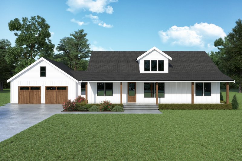 Architectural House Design - Farmhouse Exterior - Front Elevation Plan #1070-185