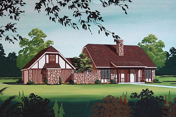 Exterior - Other Elevation for European House Plan #45-319 - 3 bed, 2 bath