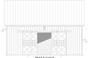 Exterior - Front Elevation 3 for Country House Plan #932-379, 0 bath
