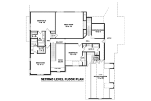 Floor Plan - Upper Floor for European House Plan #81-1638 - 5 bed, 4 bath