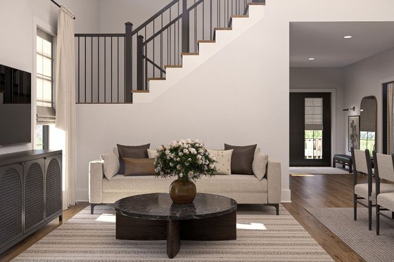 Interior - Family Room 1 for Barndominium House Plan #455-508 - 2 bed, 2.5 bath