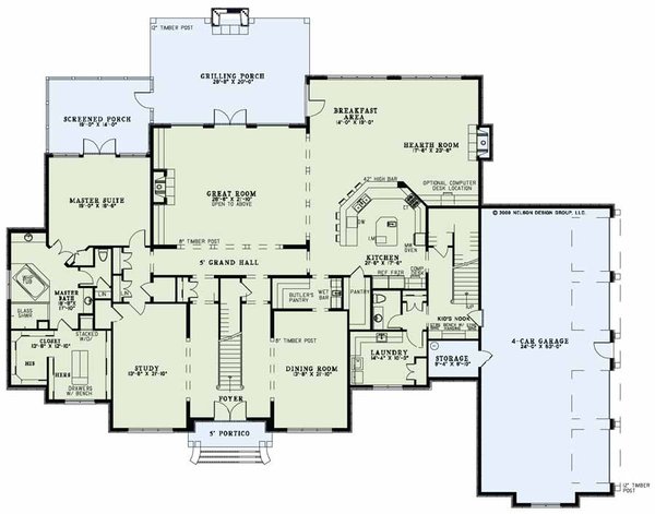House Blueprint - European Floor Plan - Main Floor Plan #17-3329