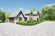 European Style House Plan - 5 Beds 3.5 Baths 3753 Sq/Ft Plan #1116-20 Exterior 