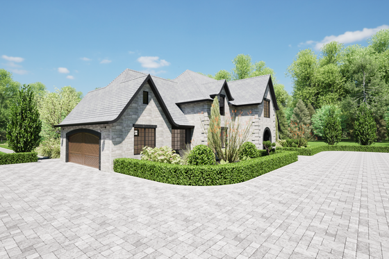 Exterior - Other Elevation 3 for European House Plan #1116-20 - 5 bed, 3.5 bath
