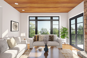 Interior - Family Room for Prairie House Plan #48-1048 - 4 bed, 3 bath