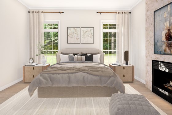 Interior - Master Bedroom for European House Plan #1117-9 - 3 bed, 3.5 bath