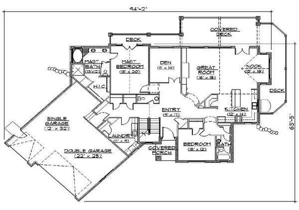 Traditional Floor Plan - Main Floor Plan #5-460