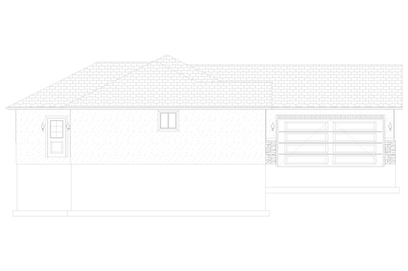 House Design - Exterior - Other Elevation for Ranch House Plan #1060-280 - 3 bed, 2 bath