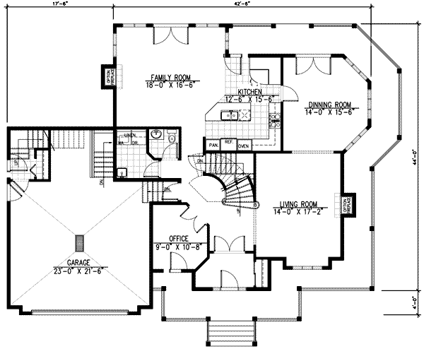 Craftsman Floor Plan - Main Floor Plan #138-111