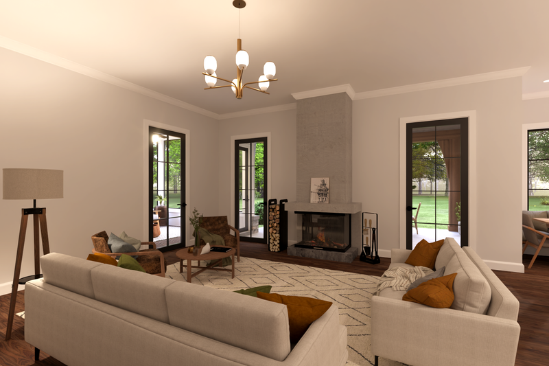 Architectural House Design - Interior - Family Room for Farmhouse House Plan #1094-30 - 4 bed, 3.5 bath