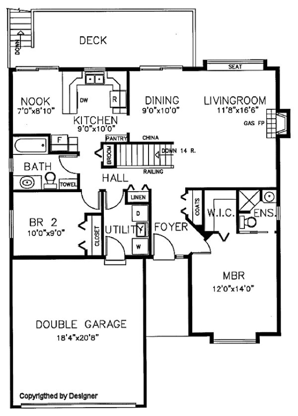House Blueprint - Mediterranean Floor Plan - Main Floor Plan #126-266