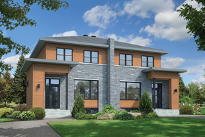 Contemporary Exterior - Front Elevation Plan #25-4516