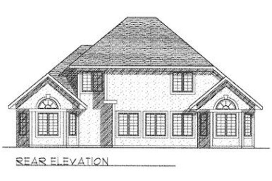 Exterior - Rear Elevation for Traditional House Plan #70-432 - 4 bed, 2.5 bath