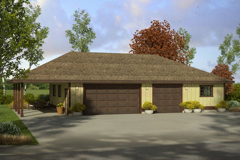 Dream House Plan - Prairie Exterior - Front Elevation Plan #124-994