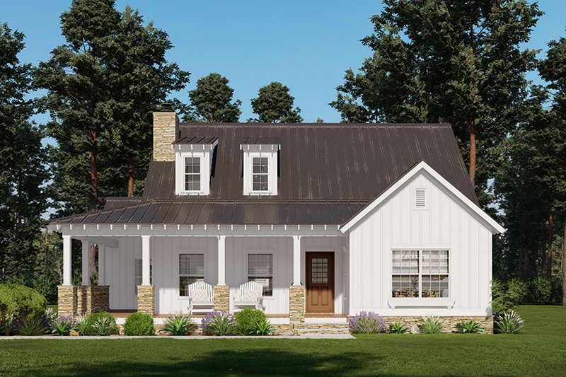 Architectural House Design - Country Exterior - Front Elevation Plan #923-309
