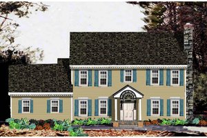 Classical Exterior - Front Elevation Plan #3-256