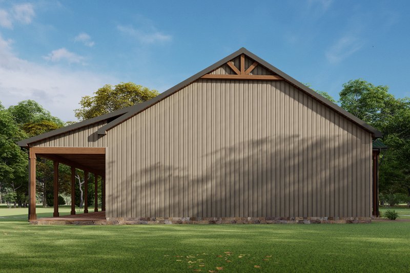 Dream House Plan - Exterior - Other Elevation 4 for Farmhouse House Plan #1092-67 - 3 bed, 2 bath