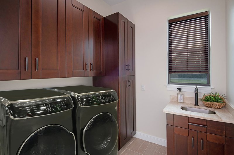 Architectural House Design - Interior - Laundry for Mediterranean House Plan #938-90 - 4 bed, 3 bath