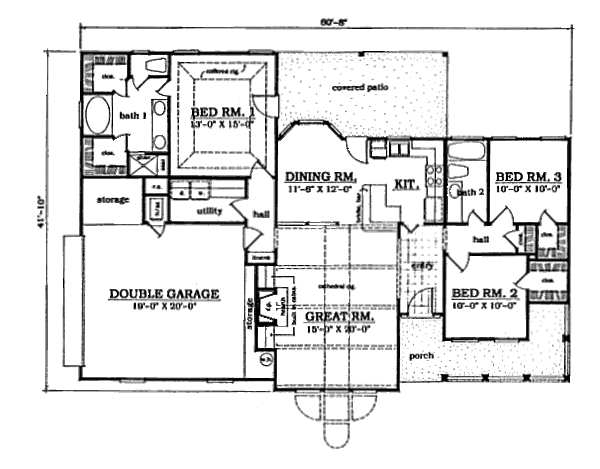 Traditional Floor Plan - Main Floor Plan #42-109