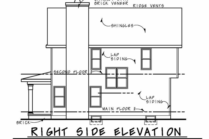 Home Plan - Exterior - Other Elevation 1 for Traditional House Plan #20-2580 - 4 bed, 2.5 bath