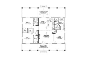 Floor Plan - Main Floor for Ranch House Plan #1064-254 - 3 bed, 2 bath