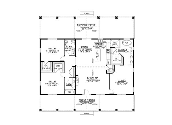 Home Plan - Ranch Floor Plan - Main Floor Plan #1064-254