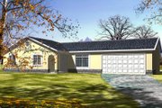 Adobe / Southwestern Style House Plan - 3 Beds 2 Baths 1194 Sq/Ft Plan #1-205 