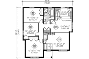 Traditional Style House Plan - 3 Beds 1 Baths 1132 Sq/Ft Plan #25-1027 