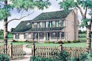 Country Exterior - Front Elevation Plan #405-112
