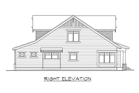 Exterior - Other Elevation 3 for Craftsman House Plan #132-209 - 3 bed, 2.5 bath