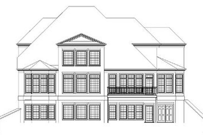 Dream House Plan - Exterior - Rear Elevation for European House Plan #119-312 - 4 bed, 4 bath