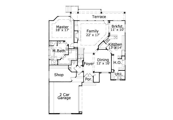 European Floor Plan - Main Floor Plan #411-142
