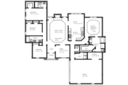 Mediterranean Style House Plan - 4 Beds 3 Baths 2206 Sq/Ft Plan #69-152 