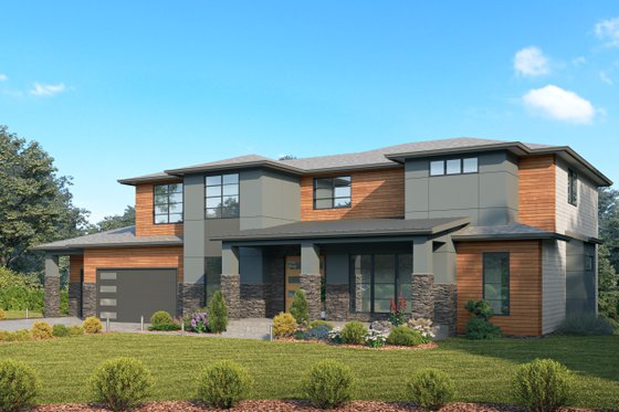 Exterior - Other Elevation for Contemporary House Plan #1066-148 - 5 bed, 5.5 bath