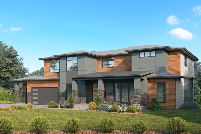 House Plan Design - Exterior - Other Elevation for Contemporary House Plan #1066-148 - 5 bed, 5.5 bath