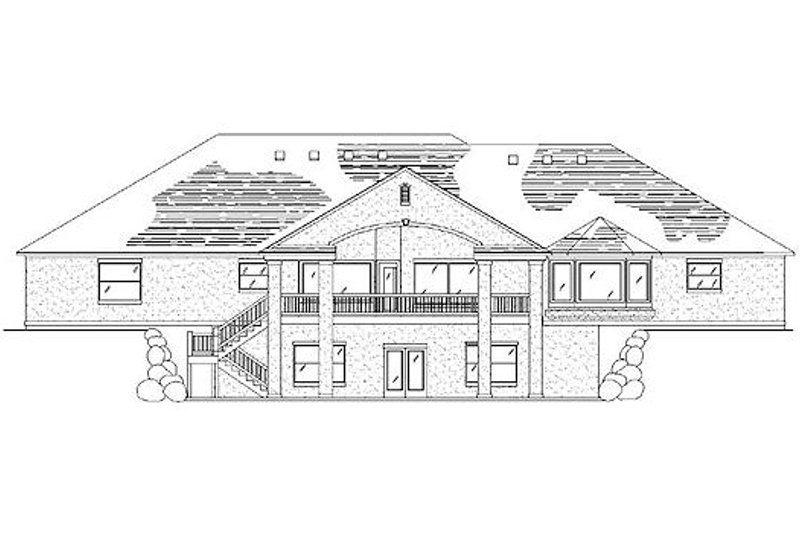Home Plan - Exterior - Rear Elevation for Traditional House Plan #5-328 - 5 bed, 3.5 bath