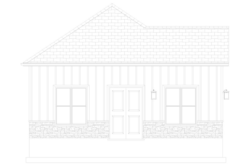 House Blueprint - Exterior - Other Elevation 4 for Traditional House Plan #1060-275, 0 bath