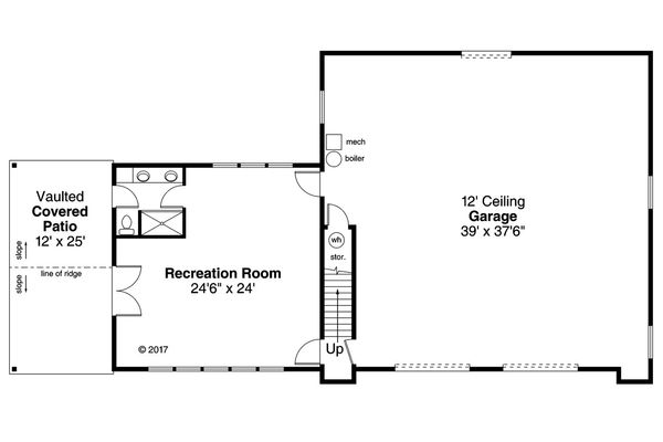 Country Floor Plan - Main Floor Plan #124-1068