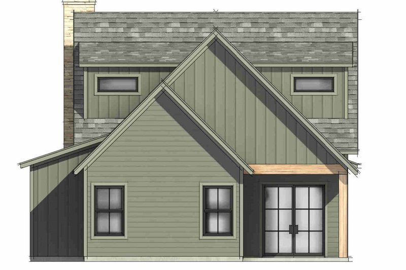 Home Plan - Exterior - Rear Elevation 1 for Farmhouse House Plan #1096-144 - 3 bed, 2.5 bath