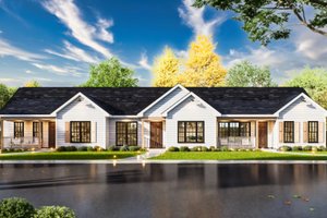 House Blueprint - Craftsman Exterior - Front Elevation Plan #54-671