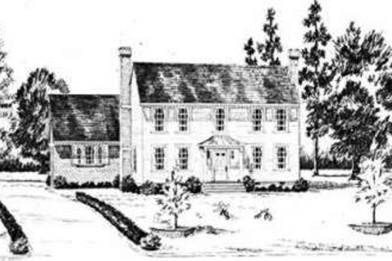 Architectural House Design - Colonial Exterior - Front Elevation Plan #36-423