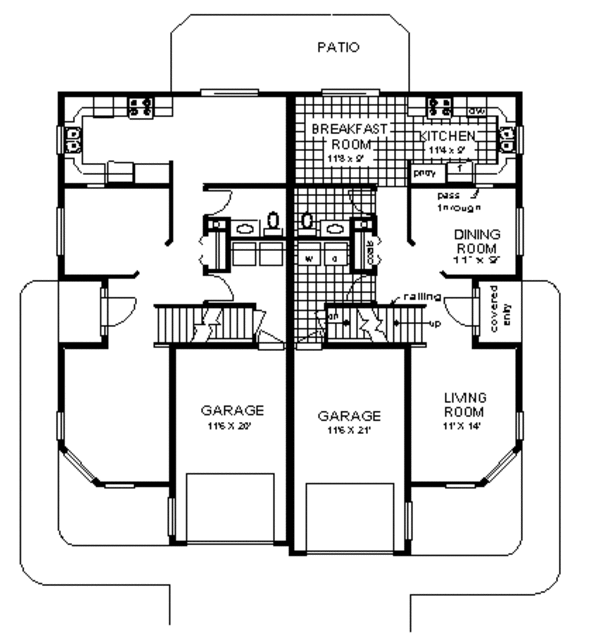 Architectural House Design - Traditional Floor Plan - Main Floor Plan #18-239