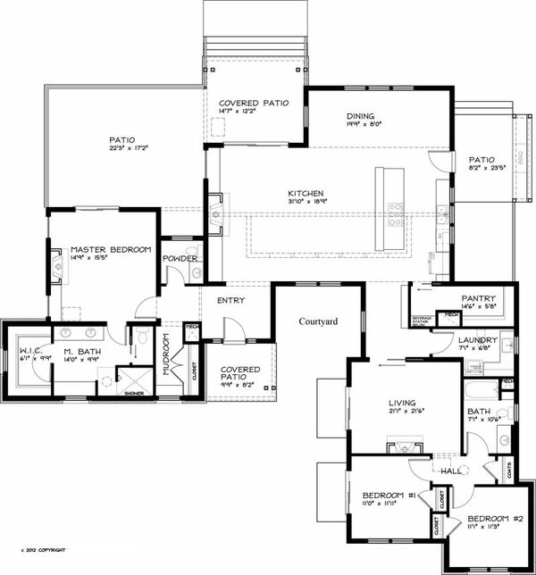 Ranch Floor Plan - Main Floor Plan #434-18