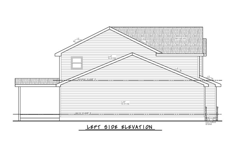 House Blueprint - Exterior - Other Elevation for Craftsman House Plan #20-2492 - 4 bed, 3.5 bath