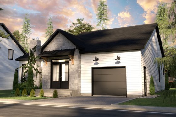 Exterior - Front Elevation 4 for Craftsman House Plan #23-2733 - 2 bed, 2 bath