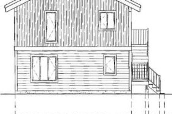 Exterior - Rear Elevation for Traditional House Plan #25-2280 - 3 bed, 2 bath