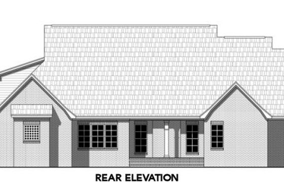 Exterior - Rear Elevation for Traditional House Plan #21-317 - 4 bed, 2 bath